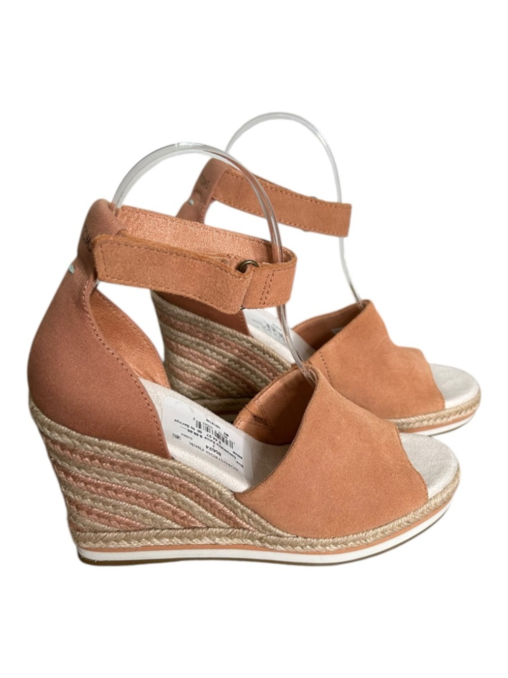 Tom's Marisol Sandal Wedges Sandy Beige Suede Size 7 NWT - Picture 3 of 11